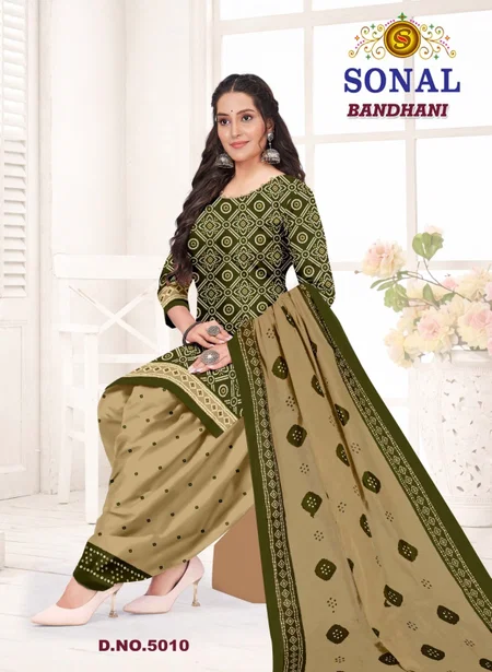 Bandhani Vol 5 By Sonal Pure Cotton Printed Dress Material